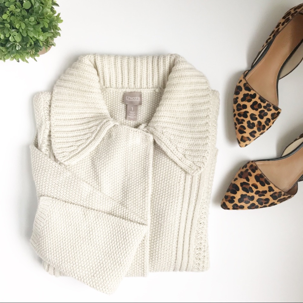 Chico’s • Ivory Knit Cardigan